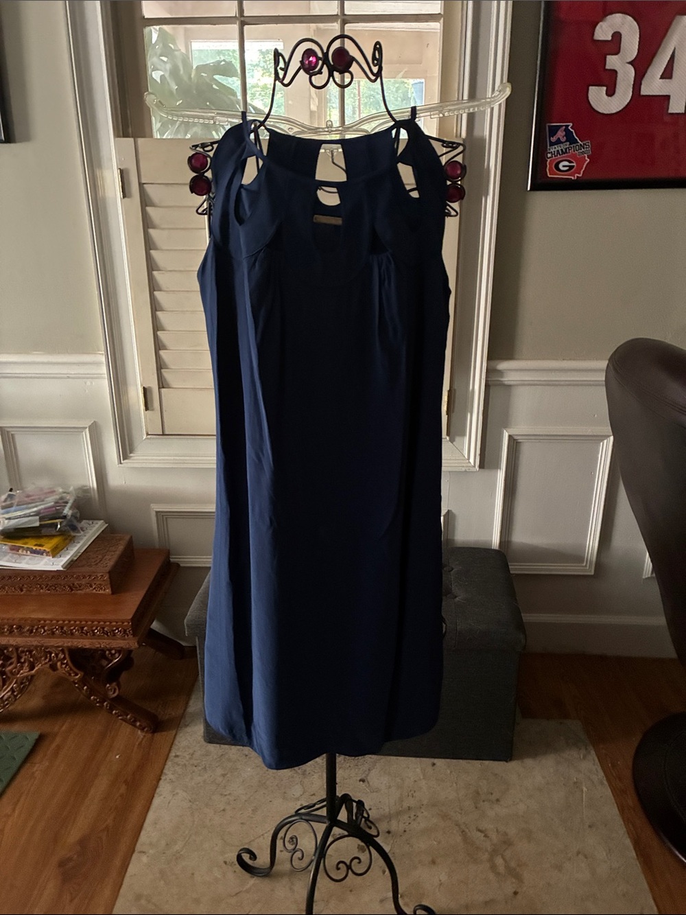 Loeffler Randall Navy Cutout Mini Dress sz 4 small